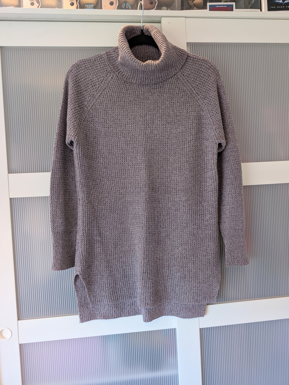 Reitmans Purplish Gray Turtleneck Longline Sweater